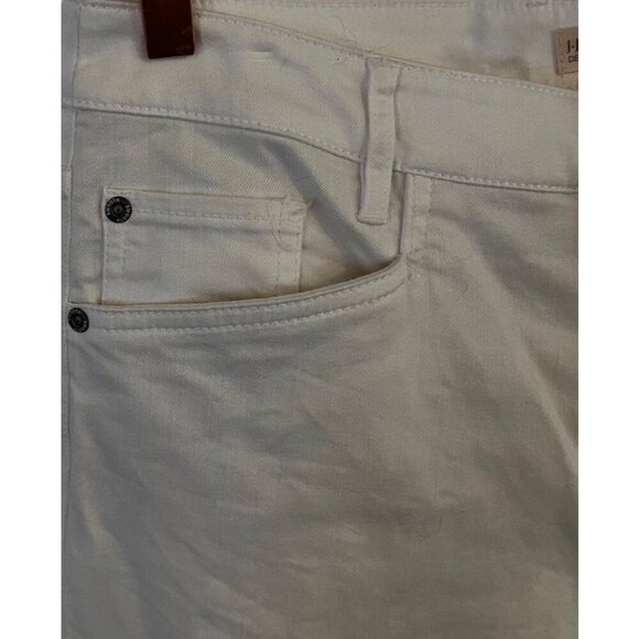 J Jill Womens White Denim Pants Smooth Fit Straight Leg Size 12 Petite 5 Pockets - Picture 8 of 8